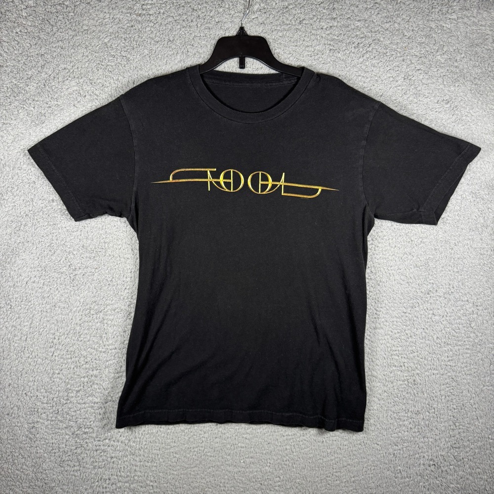 Tool Band T-Shirt Mens Black Gold Fear Inoculum Logo Graphic Tee 2019 Official